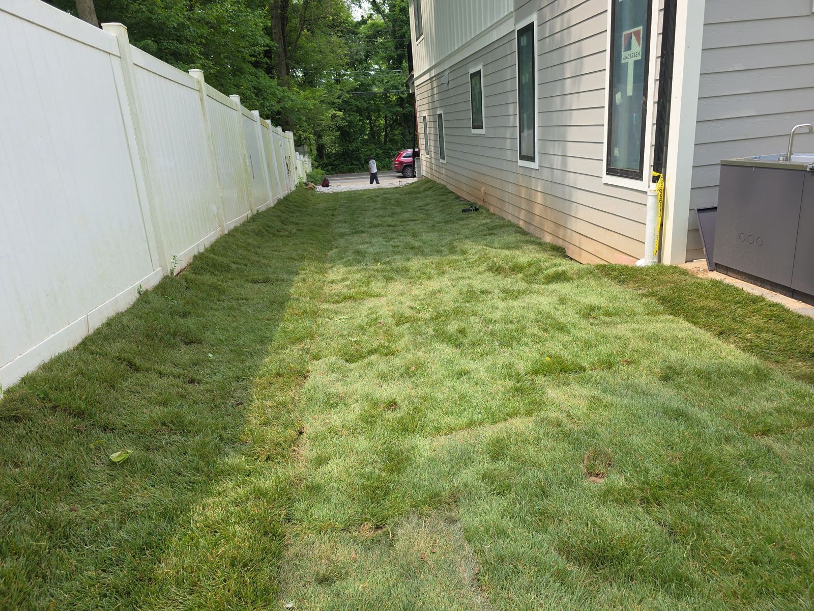 Narrow Backyard Makeover in Jersey City: finished lawn (3 of 11)