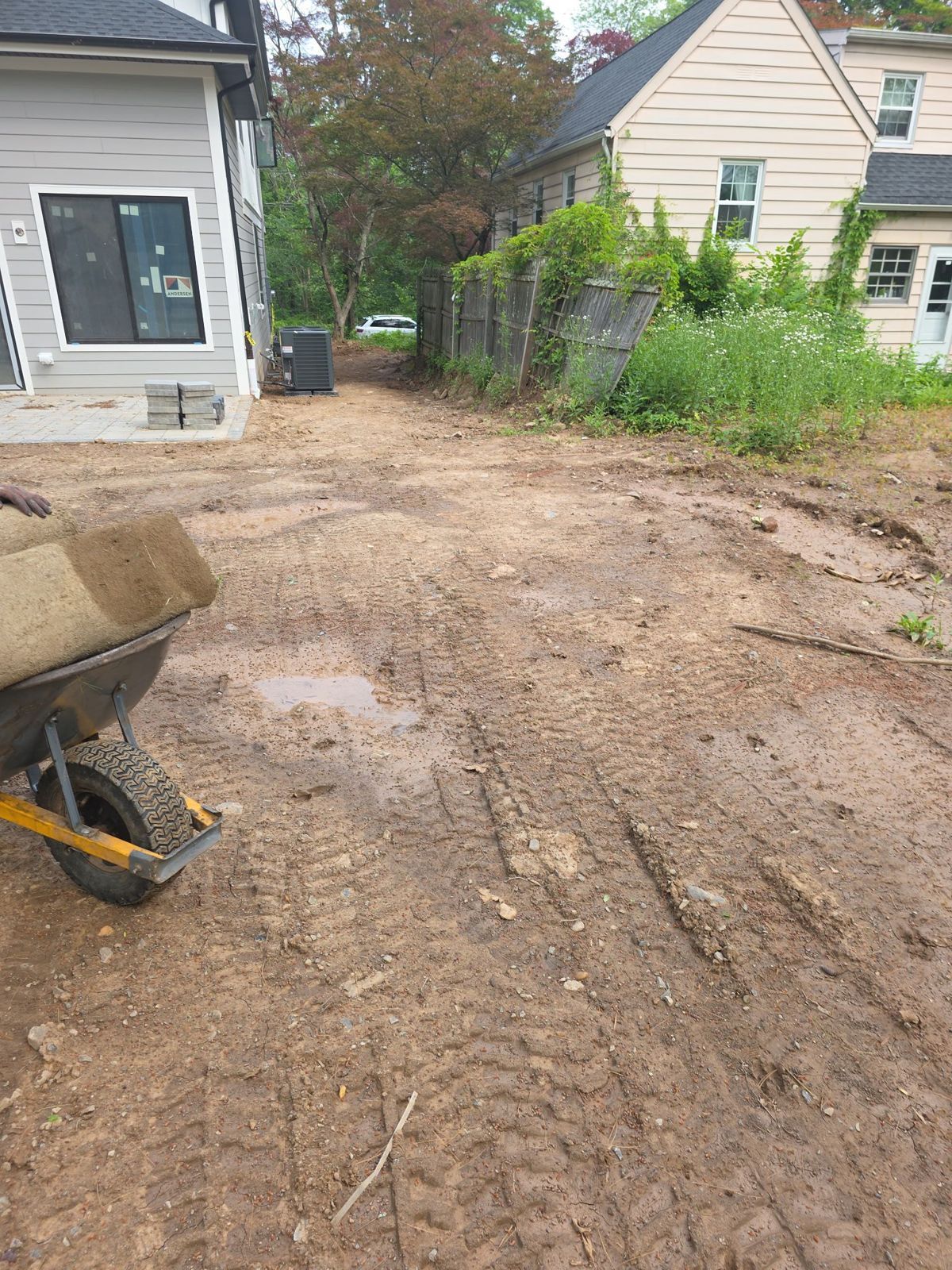 Narrow Backyard Makeover in Jersey City: on the job (7 of 11)
