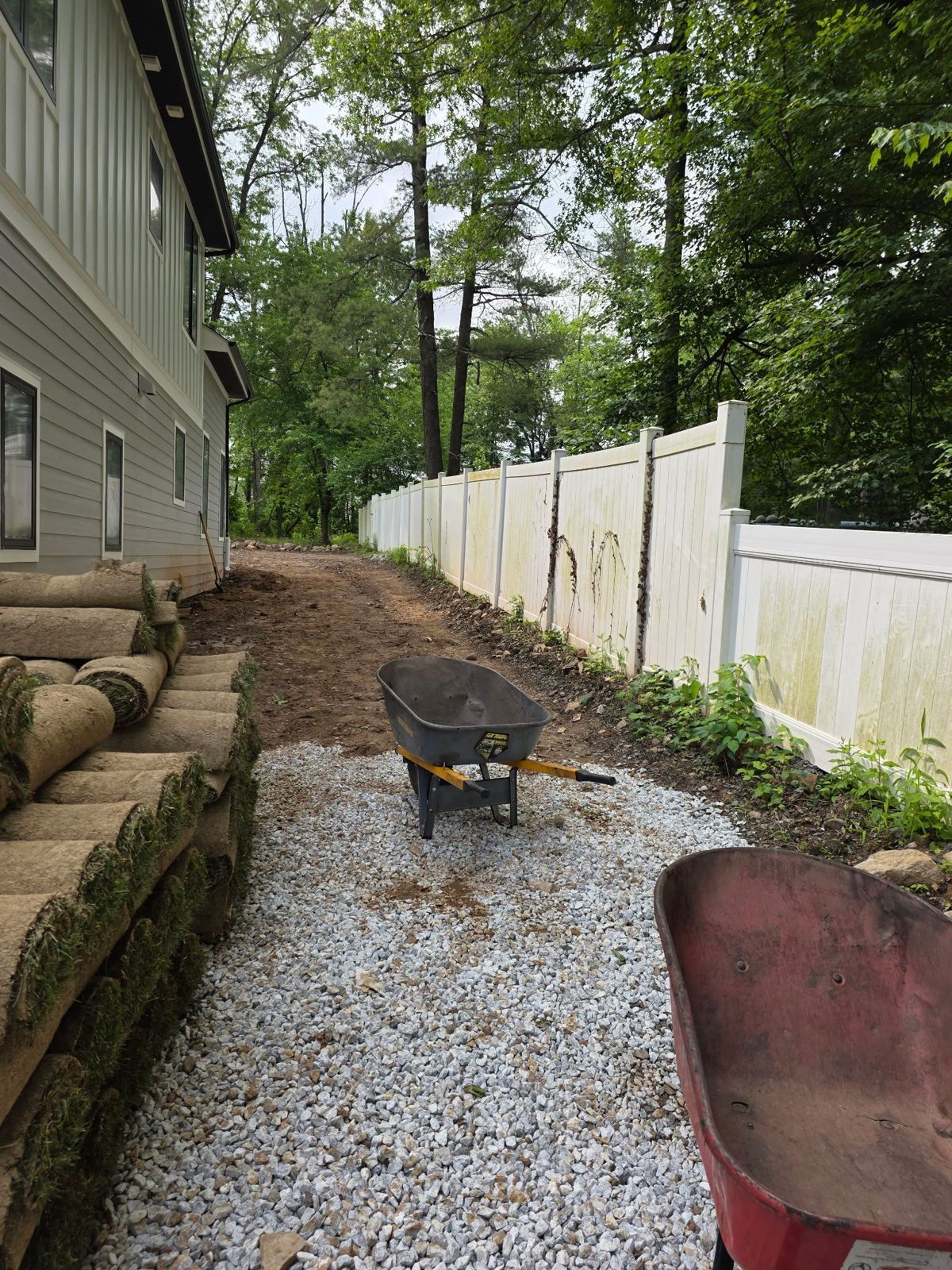 Narrow Backyard Makeover in Jersey City: on the job (11 of 11)