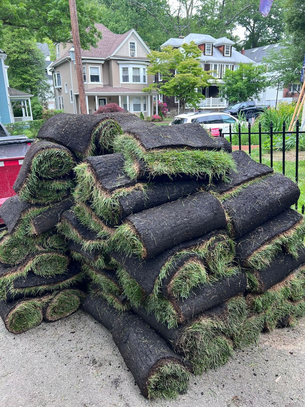 pile of fresh sod